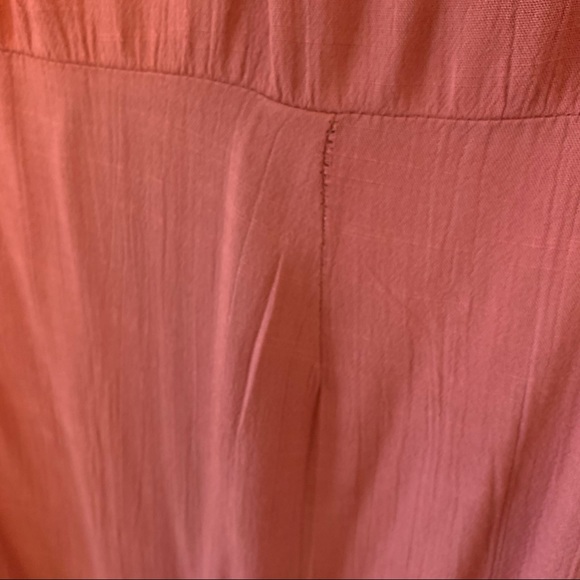 Cotton Candy LA Plunge Knot Dress in Burnt Orange - Picture 4 of 4